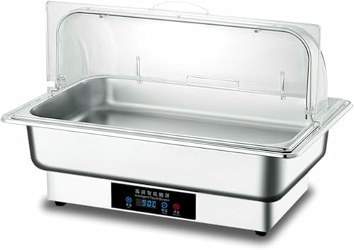 Scaldavivande elettrico per buffet commerciale da 600 W, fornello elettrico per aio inossidabile da 9 litri con touch screen intelligente, per mense, riunioni di famiglia, matrimoni (1 slot)