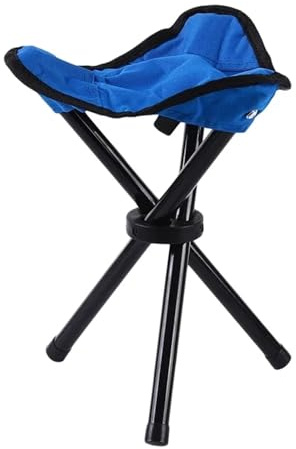 Angelstuhl Faltbar Kleiner klappbarer dreieckiger Hocker for den Außenbereich, Angelstühle, Camping, Multifunktionsbänke, klappbare, Haushaltsstühle for täglichen Gebrauch im Park(Blue)