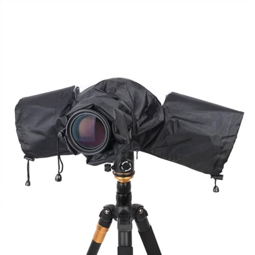 1 pcs Universal Professional Waterproof DSLR Camera Rain Cover with Drawstring Sleeves & Clear Viewing Window, All-Weather Protective Nylon Cover for Sony, Canon, Nikon, Panasonic SLR/DSLR Cameras