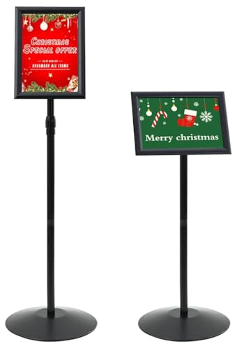 vidaXL Supporto Poster a Piedistallo Argento a4 PVC e Acciaio, Supporto Poster Moderno, Regolabile in Altezza, espositore Impermeabile, Design Industriale, Uso Versatile