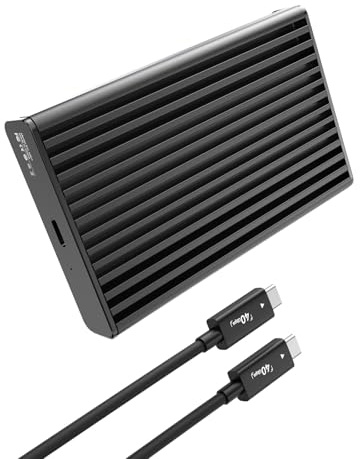 ANYOYO 40Gbps M2 SSD Gehäuse, USB4 NVMe Gehäuse kompatibel mit Thunderbolt 4/3, USB 4/3.2/3.1 bis zu 3400MB/s, M.2 NVMe SSD Gehäuse für PCIe 2280 M-Key