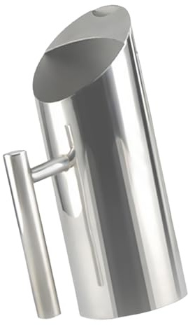 WNDUOKXH Jarra para agua helada con protector de hielo. Elegante y práctica jarra de acero inoxidable con agua. Recipiente para bebidas. Muy resistente. Ideal para té helado y otras bebidas frías.