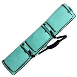 Zambuph Sac à skis à roulettes pour adultes avec poignée de transport, housse de snowboard pour le ski, gris et noir, Vert, 165 x 36 x 20 cm