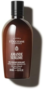 L'OCCITANE - Exfolierande duschgel blandning (Amande Sublime) - 250 ml - rengör och exfolierar försiktigt - tillverkad i Frankrike
