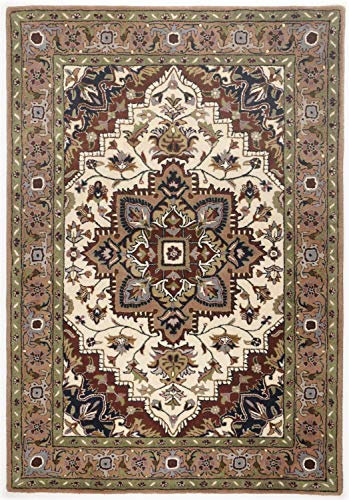 THEKO die markenteppiche Orientteppich HERIZ Creme-braun Groesse 60 x 90 cm