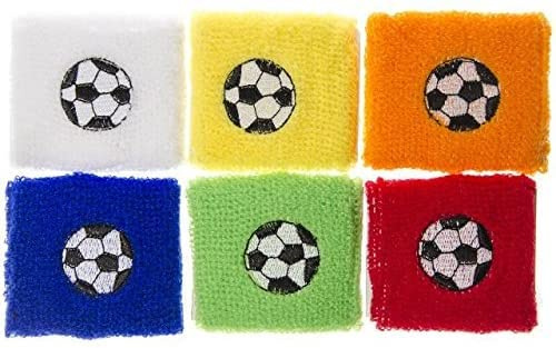 Schnooridoo 6 x Schweißband Fußball 7x7 cm Armband Party Mitgebsel Kindergeburtstag Give Away