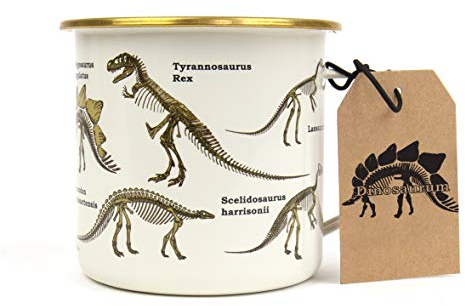 Dinosaurier-Emaille-Tasse