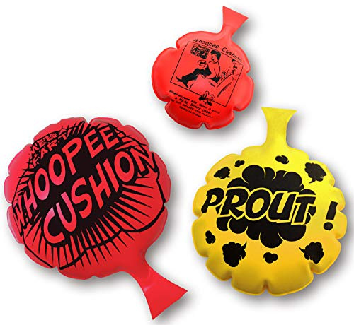 [3 Pack]Whoopee Cushion for children over 3 yrs,Woopie Cushion Party Favor for [4,6,8 Inch][No Automatic Inflation][Reward][Prank Gag][Novelty Trick Joke]Gift and Toy for Kids Children Office Home