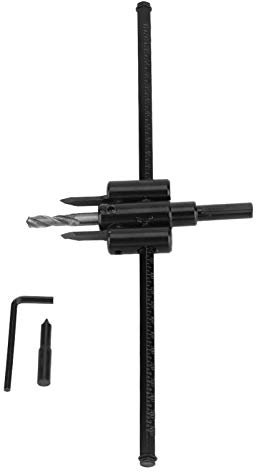 Punta da trapano per sega circolare in legno, 30-300 mm Set di punte per sega circolare circolare nera regolabile Strumento per la lavorazione del legno fai-da-te