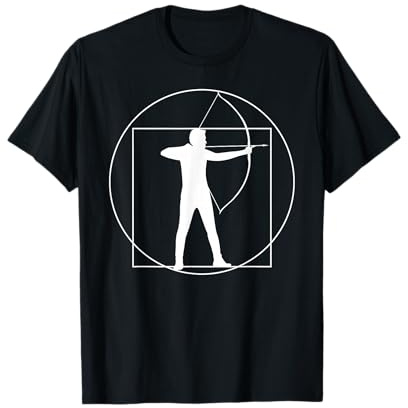 Bogenschießen Bogenschütze Bogen Pfeil Leonardo Da Vinci T-Shirt