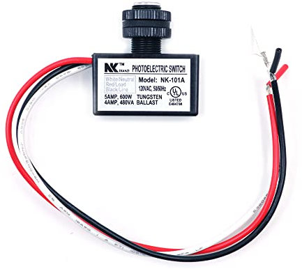 CENPEK AC 120V Photoelectric Switch Dusk to Dawn Button Flush Mount Photo Control Eye Switch Light Photocell Sensor-NK-101A