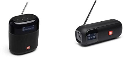 JBL Tuner XL Radiorekorder in Schwarz – Tragbarer Bluetooth Lautsprecher mit MP3, DAB+ & UKW Radio – bis zu 15 Stunden & Tuner 2 Radiorekorder in Schwarz – bis zu 12 Stunden