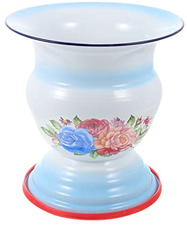 Homoyoyo 1satz Retro Vintage Urinal Spittoon Pot Mit -Boden -urintopf Praktischen Nutzung Leicht Und Tragbar Robustem Emaille-Material Gefertigt