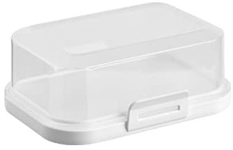 1 beurrier empilable de qualité supérieure avec fermeture, boîte en plastique, rangement parfait dans le réfrigérateur, sans BPA, polyvalent, blanc crème