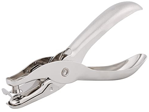 Yunxwd Einzellocher - 6 mm Lochdurchmesser - Robuster Locher als Schreibtischzubehör mit Mehreren Blatt Kapazität für A4-Papier - Idealer Locher für Ordner