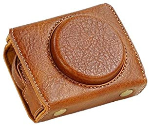 Funda para cámara Marrón Antideslizante de piel sintética Funda protectora con base de medio cuerpo para Sony Cyber-shot DSC RX100 VII cámara digital