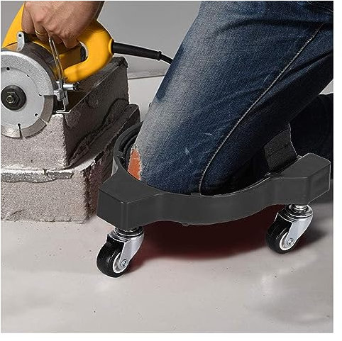 YXXSDP Rollende Knieschützer Knieschützer Rolling Wheels Pads, Garage Kneeling Pads/Mehrzweck-Roller Dolly, Für Gartenarbeit Unkraut Jäten Holzarbeiten BAU Werkstatt Jede Bodenarbeit (Color : Black)
