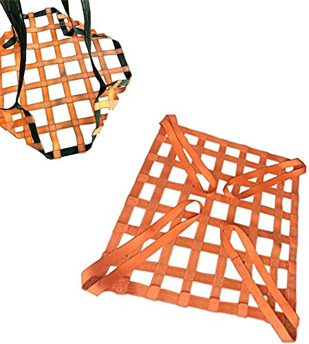 Ladungsschlingennetz – Hebe-Frachtnetz, Hebenetz für schwere Gegenstände, Bungee-Frachtnetz, für Bauausrüstung, mobile Traktitung, Last 0,3–3,5 Tonnen, anpassbar (4 x 4 m/Masche 20 cm/Last 3,5 t)