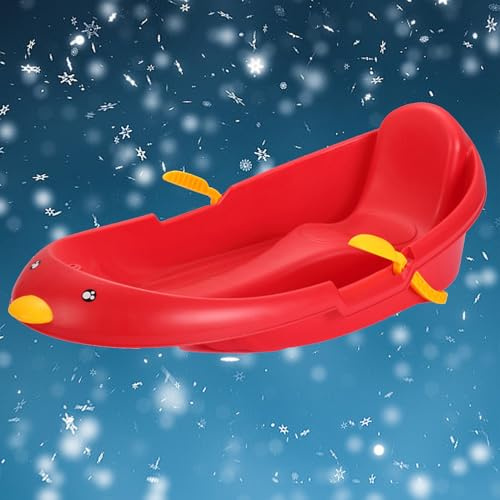 Thickened Wear-Resistant Sledge, Children's Snowboard Sledge, Adult Sledge with Backrest, Winter Snow Sleds