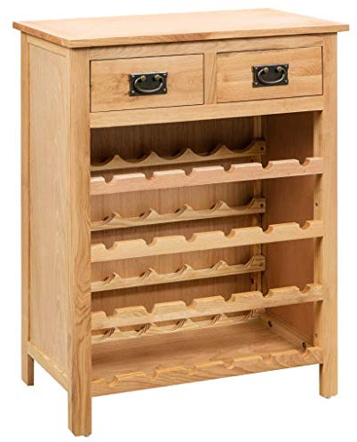 CIADAZ Weinschrank 72x32x90 cm Massivholz Eiche, Flaschenregal, Weinhalter Wand, Flaschen Regal, Flaschenhalter Wein, Bar Regal Wand, Wine Holder, Weinflaschenregal