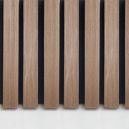 Akustikpaneele - 300 cm - Mokka 300 cm x 60 cm - Wandpaneel Holz 3-seitiges Holzfurnier