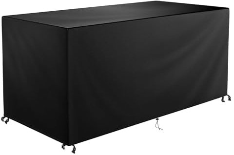 Jianghu Art Bache De Protection Exterieur Mobilier Jardin 350x260x90cm Housse Table de Jardin Tissu Oxford 600D Imperméable avec Revêtement PU, Housse de Coffre de Table,