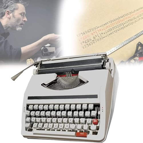 Traditionelle manuelle Schreibmaschine – Vintage, tragbare manuelle Schreibmaschine für Notizen oder Briefe oder kreatives Schreiben, altmodische Schreibmaschine
