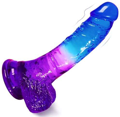 Godemichet Sex Toýs Realiste Silicone Gode Sex Toy Femme, 21cm Godemichets Sextoyse Feminin avec Ventouse Puissante Plug Anus Sextoys Dildo Sexe Anal pour Couple Prostate Penis