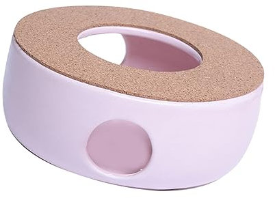 CIYODO Keramik Teewärmer Kerzenständer Wärmer Mit Entlüftungsloch Rund Rosa Für Zuhause Büro Café