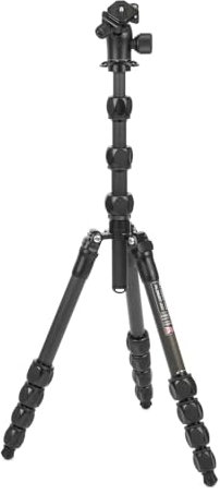3 Legged Thing Pro Range 2.0 Albert 2.0 Kit Carbon Fibre Travel Tripod System - Adjustable Camera Tripod with 3 Detachable Legs for Monopod Conversion (Q3-0K9T-ET9F) (Darkness Matte Black)