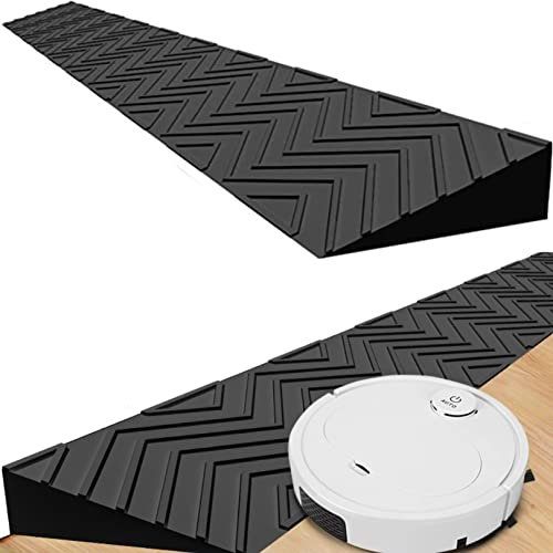 Tragbare 5,1 cm Schwellenrampe für Türen, Bordsteinrampe für einfachen Zugang, ideal für ältere Rollstuhlfahrer, Schwarz, 100 x 10 x 3,5 cm