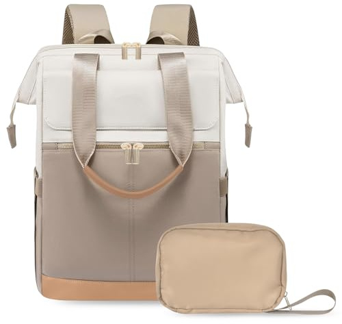 Mochila Portátil Mujer Dokeno, Impermeable para Portátiles 15.6 Pulgadas, Antirrobo con Bolsa Organizadora, Grande para Viajes, Trabajo, Universidad y Escolar