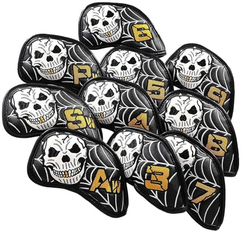 Tuxxjzm Housses de fer pour clubs de golf – Housses de club de golf imperméables en cuir PU – Protection d'équipement, accessoires de sport pour jeunes, vieux, professionnels, débutants