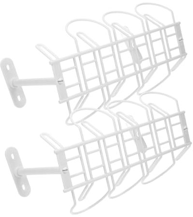 Homoyoyo 2 Ensembles Cintre de Douille de Fil Support de Gestion des câbles Porte-Cordon Rangement Douille Range Revue organisateurs de Cordon Grille métallique sous Le Bureau Plastique