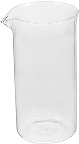Mipcase Glass Coffee Pot Replacement Press Cup 600Ml Heat Resistant Filter Coffee Maker Lid with Antislip Handle for Tea Brewing and Cold Drinks Office Kitchen Use
