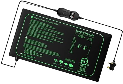 FANSHINUO Heizmatte für Sämlinge mit Thermostat, Temperaturkontrolle, wasserdichtes Heizkissen für Pflanzen und Reptilien