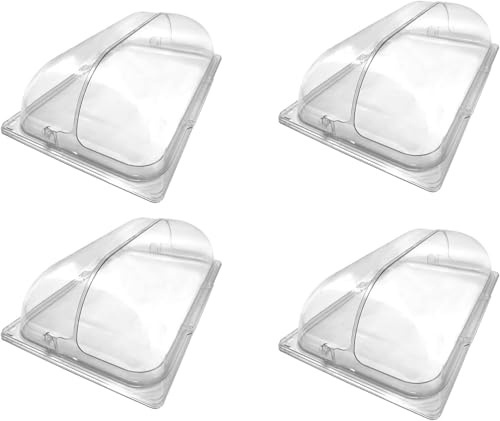 Clear Plastic Roll Top Chafing Dish Covers, Dustproof Lid for Bakery and Dessert Display