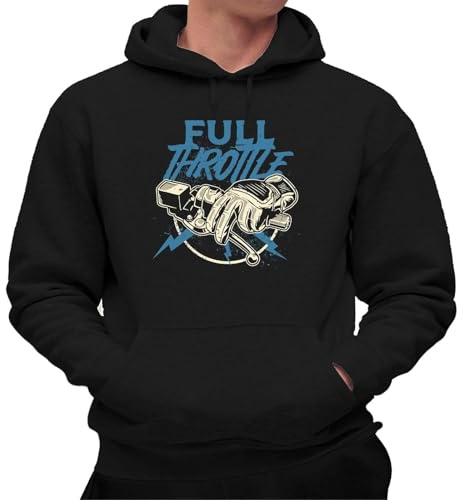 MyPato Sudadera Adulto con Capucha de Hombre Deporte Moto Actitud sobre Ruedas,Alma Motera 002 L