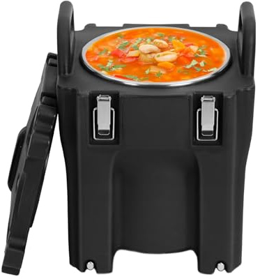Contenitore termico per alimenti, capacità 30 litri Contenitore termico per zuppe con manici e contenitore in acciaio inox caricamento dall'alto per ristoranti - zuppe o bevande fredde