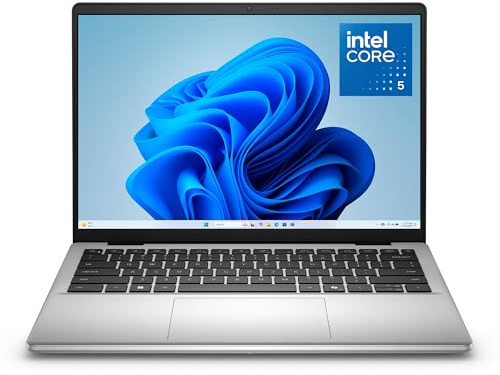 Dell 14 DC14250 Laptop 14 2K (1920x1200), Intel Core 5 120U, 16GB RAM DDR5, 512GB SSD, Intel Graphics, Windows 11 Home, Backlit English QWERTY Keyboard, Fingerprint Reader – Silver