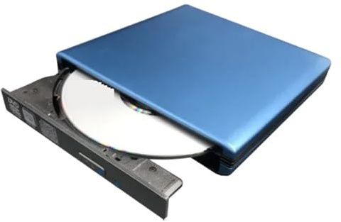 Graveur Blu-Ray UHD 4K USB3.0 Lecteur DVD Optique Externe Enregistreur RE/ROM Lecteurs 3D Qualité d'image Claire Audio Stable(Blue)