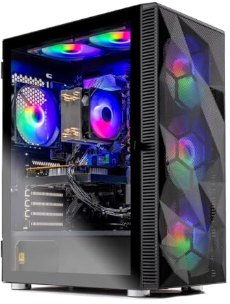 Skytech Gaming Storm Gaming PC, AMD Ryzen 5 5500, 3.6GHz, NVIDIA RTX 5050 8GB, 1TB NVMe SSD, 32GB DDR4 RAM 3200, 650W, Gold, PSU, WLAN, Win 11, Computer
