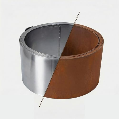 Bordure de pelouse en Acier Corten - 10 m x 15 cm - 0,5 mm