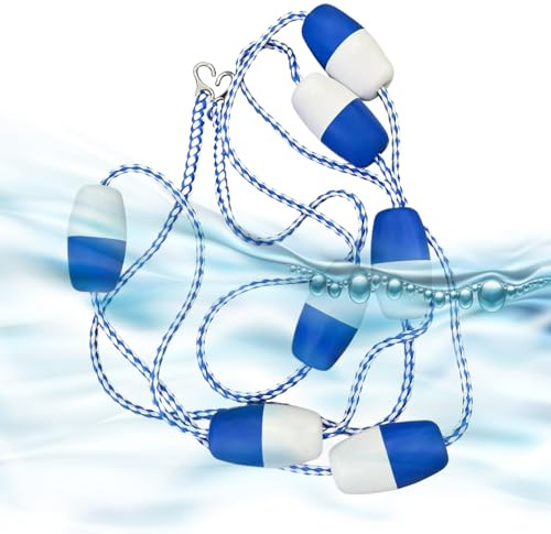 Corsia Di Nuoto - Corda Divisoria Per Piscina Da 5 M Con 7 Boe In ABS | Segnaletica Di Confine E Allenamento Resistente Agli Agenti Atmosferici - Alta Visibilità | Attrezzatura Da Competizione Per