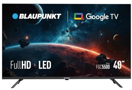 BLAUPUNKT 40FGC5501S Televisor Smart TV de 40 Pulgadas (101 cm), Full HD 1080p, Wi-Fi Integrado, HDR10, HDMI y USB, Acceso a Netflix, Youtube y Prime Video