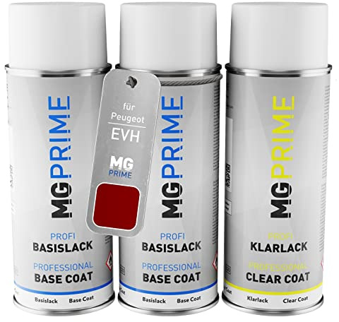 MG PRIME Pintura automotriz Sprays para Peugeot EVH Rouge Elixir Nacre +1K
