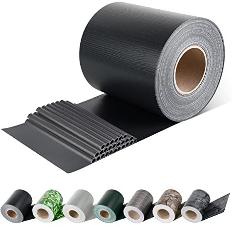 Sekey Frangivista per Recinzione Giardino, Striscia Privacy in PVC per recinto Metallico Doppio Stelo, Anti-UV Anti-Sbiadimento Protezione Antivento, con 26 Clip, 19cm x 35m, Antracite