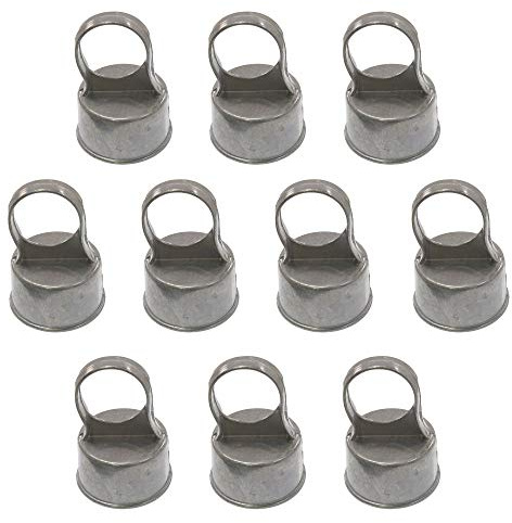 Plum Fittings Chain Link Fence Loop Caps | Eye Top Rail Cap | 2 1/2 (Fits 2 3/8 OD) x 1 5/8 (Fits 1 5/8 OD) Pack of 10