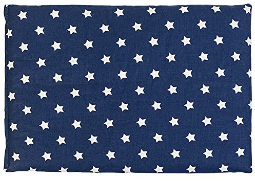 Bio-Dinkelkissen 30x20cm - Körnerkissen mit Dinkel - Wärmekissen für Mikrowelle und Backofen- 20x30cm, Sterne-blau
