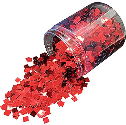 Dipoxy Glitter Rot 25g 6x6mm Pailletten Epoxidharz Farbpigmente Epoxy Glitzer